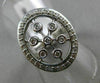 ESTATE LARGE .51CT DIAMOND 14KT WHITE GOLD 3D ETOILE LOVE SNOWFLAKE LOVE RING