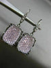 ESTATE LARGE 2.15CT DIAMOND & TOPAZ 18KT BLACK GOLD FILIGREE HANGING EARRINGS