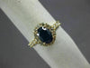 ESTATE 1.47CT DIAMOND & AAA SAPPHIRE 14KT YELLOW GOLD OVAL HALO ENGAGEMENT RING