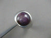 ESTATE PURPLE CABACHON STAR SAPPHIRE 14KT WHITE GOLD SOLID MENS RING 15mm #7887