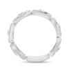 ESTATE .29CT DIAMOND 14KT WHITE GOLD OVAL FILIGREE 3/4 ETERNITY ANNIVERSARY RING