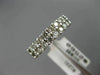 ESTATE .80CT ROUND DIAMOND 14KT WHITE GOLD 2 ROW SHARED PRONG ANNIVERSARY RING