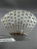 ESTATE MASSIVE 6.82CT DIAMOND 18KT WHITE GOLD ETOILE MULTI ROW COCKTAIL RING E/F