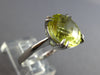 LARGE 8.0CT AAA LEMON QUARTZ 14KT WHITE GOLD 3D ROUND SOLITAIRE FUN RING #27891