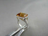 ESTATE WIDE 9.67CTW AAA CITRINE & DIAMOND 14KT WHITE GOLD RING