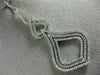 ESTATE LARGE 1.60CT DIAMOND 14KT WHITE GOLD 3D MULTI ROW TEAR DROP LOVE PENDANT