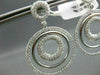 ESTATE LARGE 1.98CT DIAMOND 14KT WHITE GOLD CIRCLE OF LIFE HANGING EARRINGS
