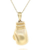ESTATE 14KT YELLOW GOLD 3D CLASSIC MATTE BOXING GLOVE CHARM PENDANT