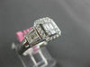WIDE 1.0CT ROUND & BAGUETTE DIAMOND 18KT WHITE GOLD HALO LUCIDA ENGAGEMENT RING