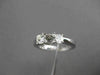 ESTATE .44CT DIAMOND 14KT WHITE GOLD 3 STONE SEMI MOUNT ENGAGEMENT RING #22464