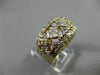 ANTIQUE WIDE 1.20CT DIAMOND 14KT YELLOW GOLD 3D X LOVE ANNIVERSARY RING #20381