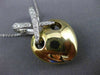ESTATE LARGE .45CT DIAMOND 14KT WHITE & YELLOW GOLD 3D PUFF HEART PENDANT #21443
