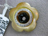 LARGE .31CT DIAMOND & AAA MOTHER OF PEARL 18KT WHITE GOLD DOUBLE FLOWER PENDANT