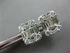 LARGE 2.25CT DIAMOND 18KT WHITE GOLD 3D ROUND & BAGUETTE SQUARE STUD EARRINGS