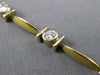 ESTATE 1.04CT ROUND DIAMOND 14K WHITE & YELLOW GOLD TENSION BEZEL BRACELET #1441