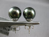 ESTATE AAA TAHITIAN PEARL 14KT WHITE GOLD 3D CLASSIC STUD EARRINGS