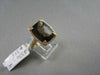 ESTATE WIDE 6.92TCW AAA SMOKY TOPAZ & DIAMOND 14KT YELLOW GOLD RING