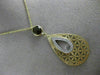 ESTATE 2.74CT DIAMOND & SMOKEY TOPAZ 14K TWO TONE GOLD FILIGREE FLOATING PENDANT
