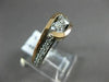 ESTATE .80CT DIAMOND 14KT WHITE & ROSE GOLD 3D TWO STONE LOVE KNOT PROMISE RING