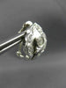 ANTIQUE .24CT DIAMOND 18KT WHITE GOLD CLASSIC FILIGREE CLIP ON EARRINGS #20450