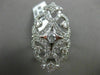 ESTATE LARGE 2.33CT DIAMOND 14K WHITE GOLD 3D OPEN FILIGREE ETOILE COCKTAIL RING