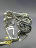 WIDE 1.0CT WHITE & BLACK DIAMOND 14KT WHITE GOLD INFINITY LOVE ANNIVERSARY RING