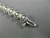 ESTATE 1.0CT DIAMOND 14KT WHITE GOLD 3D DOUBLE HALO MILGRAIN TENNIS BRACELET