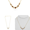 1.73CT DIAMOND & AAA RUBY 14KT YELLOW GOLD 3D 11 STONE ADJUSTABLE LOVE NECKLACE