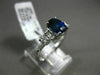 2.27CT ROUND & EMERALD DIAMOND & SAPPHIRE 18KT WHITE GOLD OVAL ENGAGEMENT RING