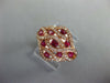 WIDE 1.4CT DIAMOND & AAA RUBY 14K ROSE GOLD MULTI ROW INFINITY FILIGREE FUN RING