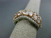 ESTATE WIDE 3.99CT DIAMOND 18KT WHITE & ROSE GOLD MULTI SHAPE INFINITY LOVE RING
