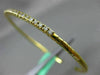 ESTATE .62CT DIAMOND 18KT YELLOW GOLD 3D CLASSIC 2mm FLEXIBLE BANGLE BRACELET