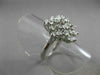 ESTATE LARGE 1.0CT ROUND DIAMOND 14KT WHITE GOLD FLOWER CLUSTER RING VVS #16302