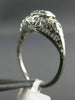 ANTIQUE .15CT DIAMOND 14KT WHITE GOLD 3D CLASSIC FILIGREE ENGAGEMENT RING #19970