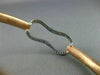 ESTATE LARGE .75CT DIAMOND 18KT WHITE ROSE GOLD MATTE SHINY LOVE BANGLE BRACELET