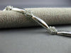 ESTATE LONG 1.40CT DIAMOND 14KT WHITE GOLD 3D FLOWER BY THE YARD TENNIS BRACELET
