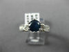 ESTATE 1.54CT DIAMOND & AAA SAPPHIRE 18KT WHITE GOLD 3D ENGAGEMENT RING #26393