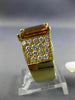 ESTATE LARGE 6.40CT DIAMOND & CITRINE 18KT YELLOW GOLD MULTI ROW ENGAGEMENT E/F