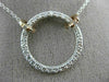 ESTATE LARGE .38CT DIAMOND 14KT WHITE & YELLOW GOLD 3D CIRCLE OF LIFE NECKLACE
