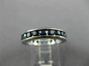 ESTATE 1.20CT AAA ROUND SAPPHIRE 14KT WHITE GOLD 3D CHANNEL ETERNITY RING #22442
