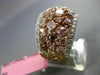 ESTATE EXTRA LARGE 5.04CT DIAMOND 18K WHITE & ROSE GOLD WEDDING ANNIVERSARY RING