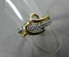 ESTATE .20CT DIAMOND 14KT WHITE & YELLOW GOLD OPEN HEART LOVE KNOT RING #17684