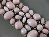 ESTATE MASSIVE 1.75CT DIAMOND & PINK CORAL 18KT ROSE GOLD HANDCRAFTED BRACELET