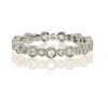 ESTATE LARGE .43CT DIAMOND 18KT WHITE GOLD 3D MULTI BAND ETERNITY STACKABLE RING