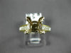ESTATE .90CT DIAMOND 14KT 2 TONE GOLD PRINCESS SEMI MOUNT ENGAGEMENT RING #21106