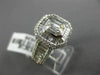ESTATE LARGE 1.92CT ROUND & BAGUETTE DIAMOND 18K WHITE GOLD OCTAGON PROMISE RING