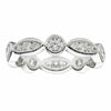 ESTATE .51CT DIAMOND 18KT WHITE GOLD 3D MILGRAIN BEZEL WEDDING ANNIVERSARY RING