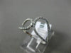 ESTATE WIDE .23CT DIAMOND 18KT WHITE GOLD DOUBLE TEAR DROP CRISS CROSS FUN RING