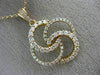 ESTATE LARGE .66CT DIAMOND 18KT ROSE GOLD 3D OPEN FLOWER CIRCLE OF LIFE PENDANT
