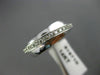 ANTIQUE WIDE .60CT DIAMOND 14KT WHITE GOLD 3D FLOATING CRISS CROSS RING #16710
